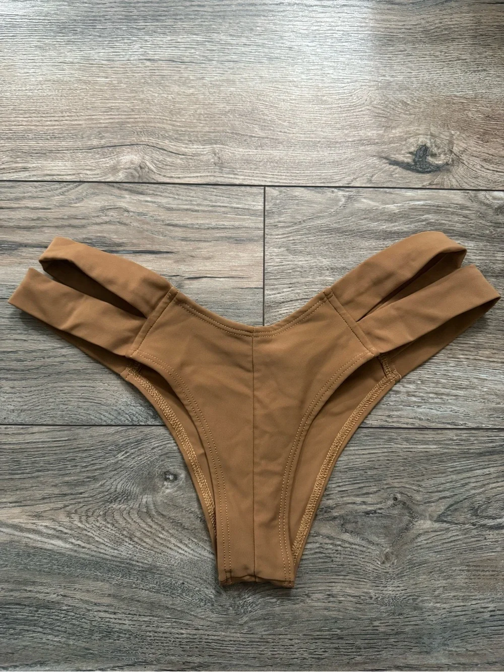 Montce Double-Strap Bikini Bottom - Camel Brown